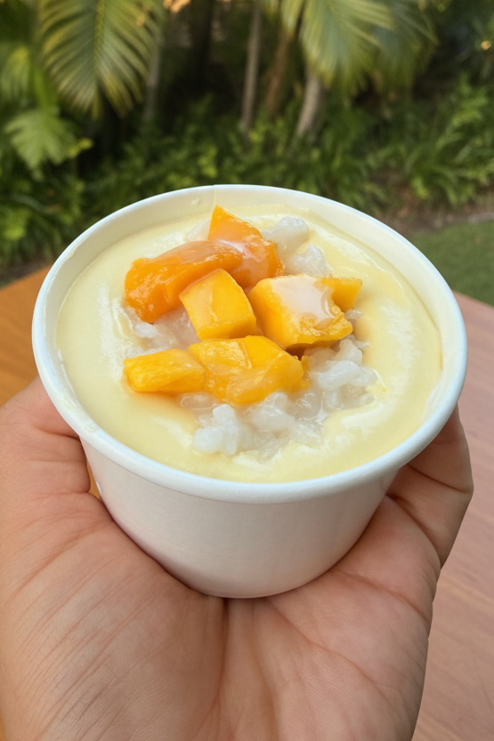Mango Sticky Rice Coconut Pudding